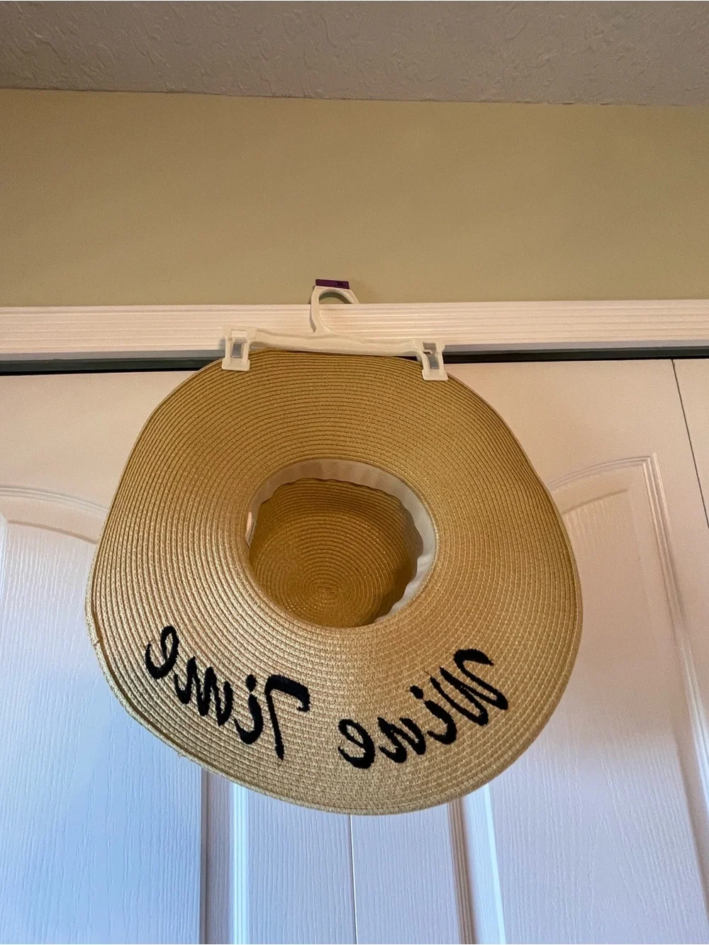Wide Brim Straw Sun Hat - 